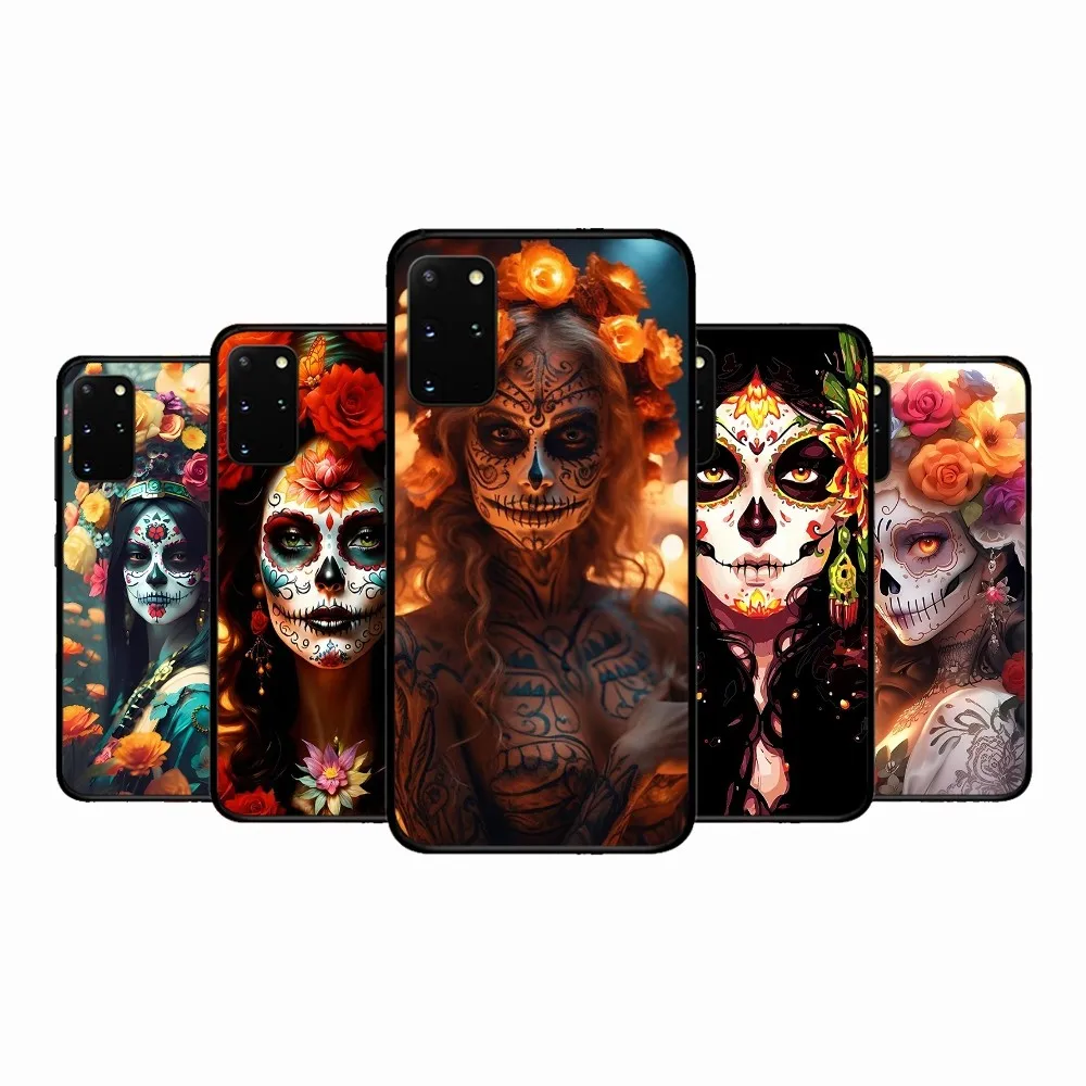 Чехол для телефона Хэллоуин с черепом девушки Samsung S 9 10 20 21 22 23 30 23plus lite Ultra FE S10lite