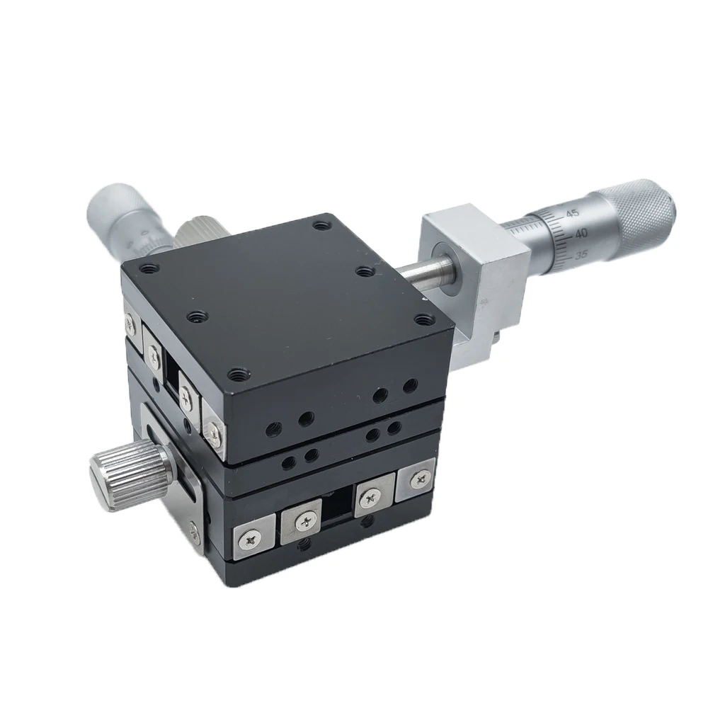 Фото Ось XY 40*40 мм LGY40-C LGY40-R LGY40-L Ручка Микрометр Раздвижной столик Направляющая Тип рейки Платформа Сдвижной стол с ручным перемещением №3