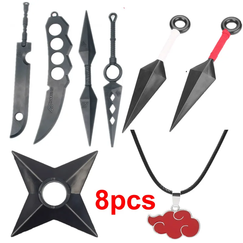 Набор Аниме Наруто пластиковое оружие мультфильм 8 шт. Косплей Искусственный меч