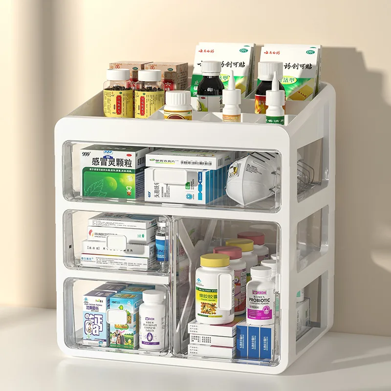 

Medicine Box: Multi-layer Drawer Type Large Capacity Medicine for Family Use; Medicine Sorting Box; First Aid Medical Box for Fa