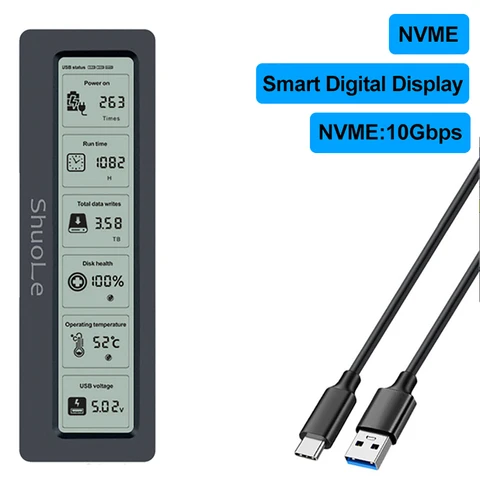 Корпус M.2 SSD kebidu алюминиевый с мониторингом