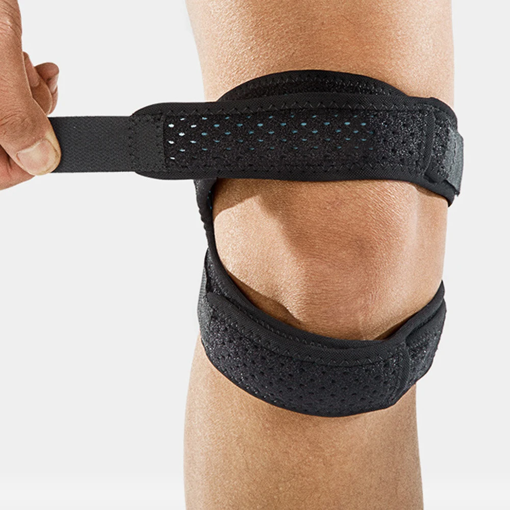 

Регулируемый Противоскользящий наколенник, спортивный ремешок, наколенники, защитная лента для травм, стабилизатор коленной чашечки для с...