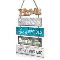 european style wall decoration wooden listing farmhouse home accessories hanging wooden sign sign art decorations