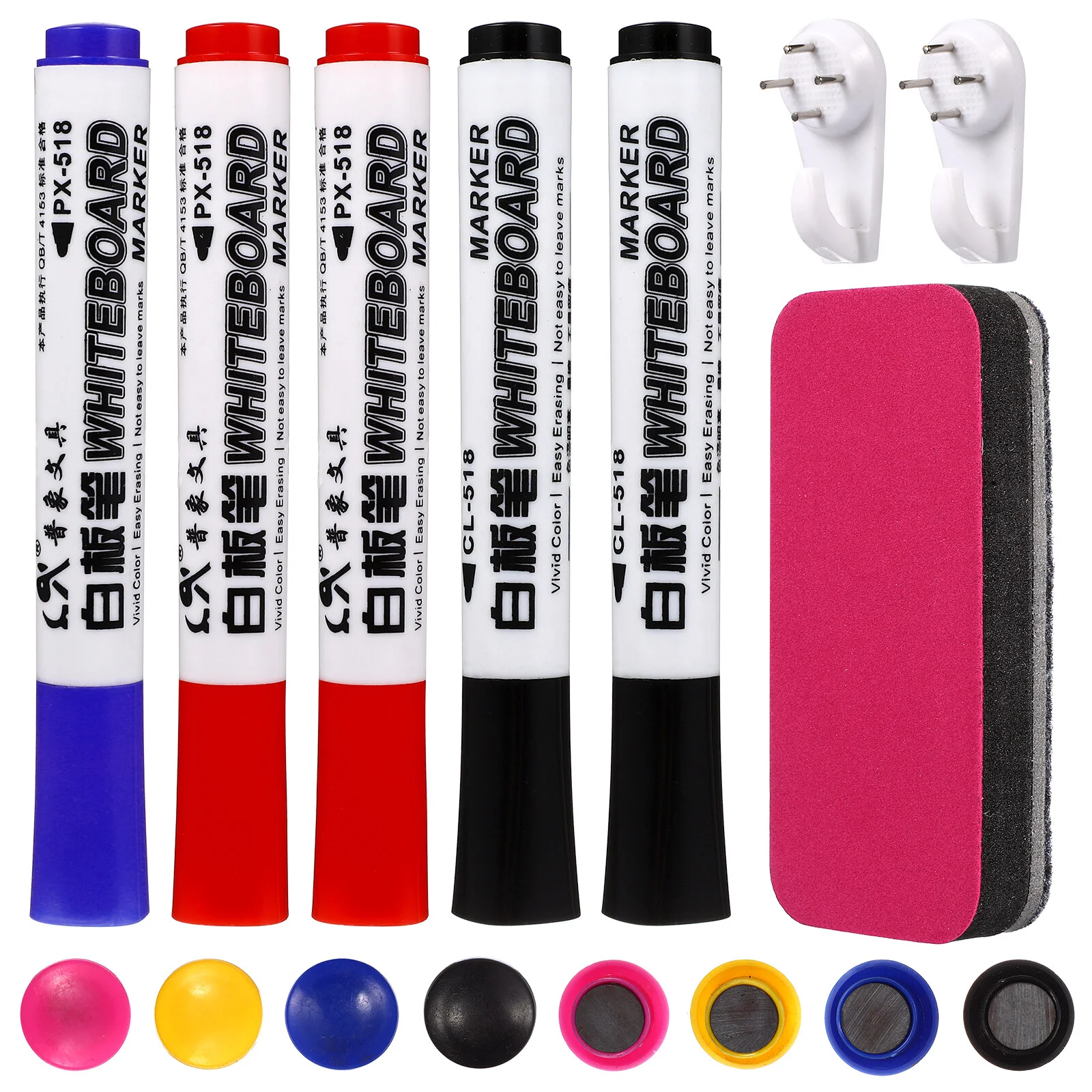 

Магнитная белая доска, компоненты, магнитная доска для объявлений, комплекты крючков, ластик, металлические аксессуары, поставка