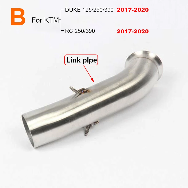 

Для KTM DUKE 125 250 390 ADV Adventure 2017 2018 2019 2020 2021 2022 2023 51 мм выхлопная труба среднего звена, соединительная трубка глушителя