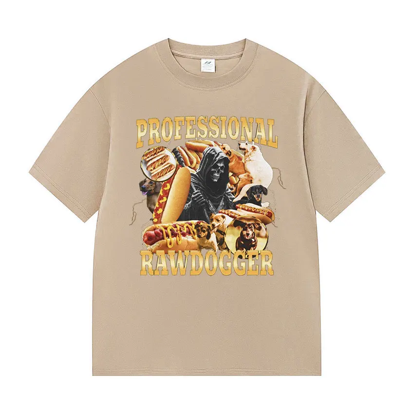 Профессиональные футболки с забавными мемми из сырой собаки мужские летние