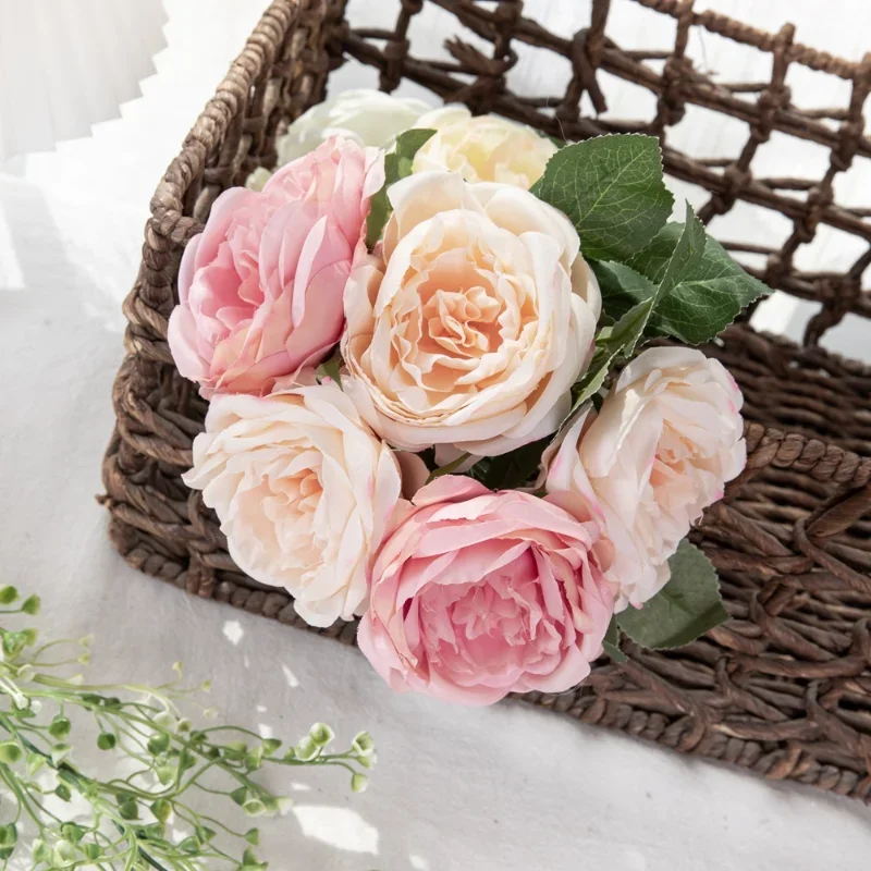 

5 Big Kepala 10 Cm Diameter Rose Pink Peony Bunga Buatan Bouquet Palsu Bunga Untuk Rumah Pernikahan Dekorasi Pernikahan Dekorasi