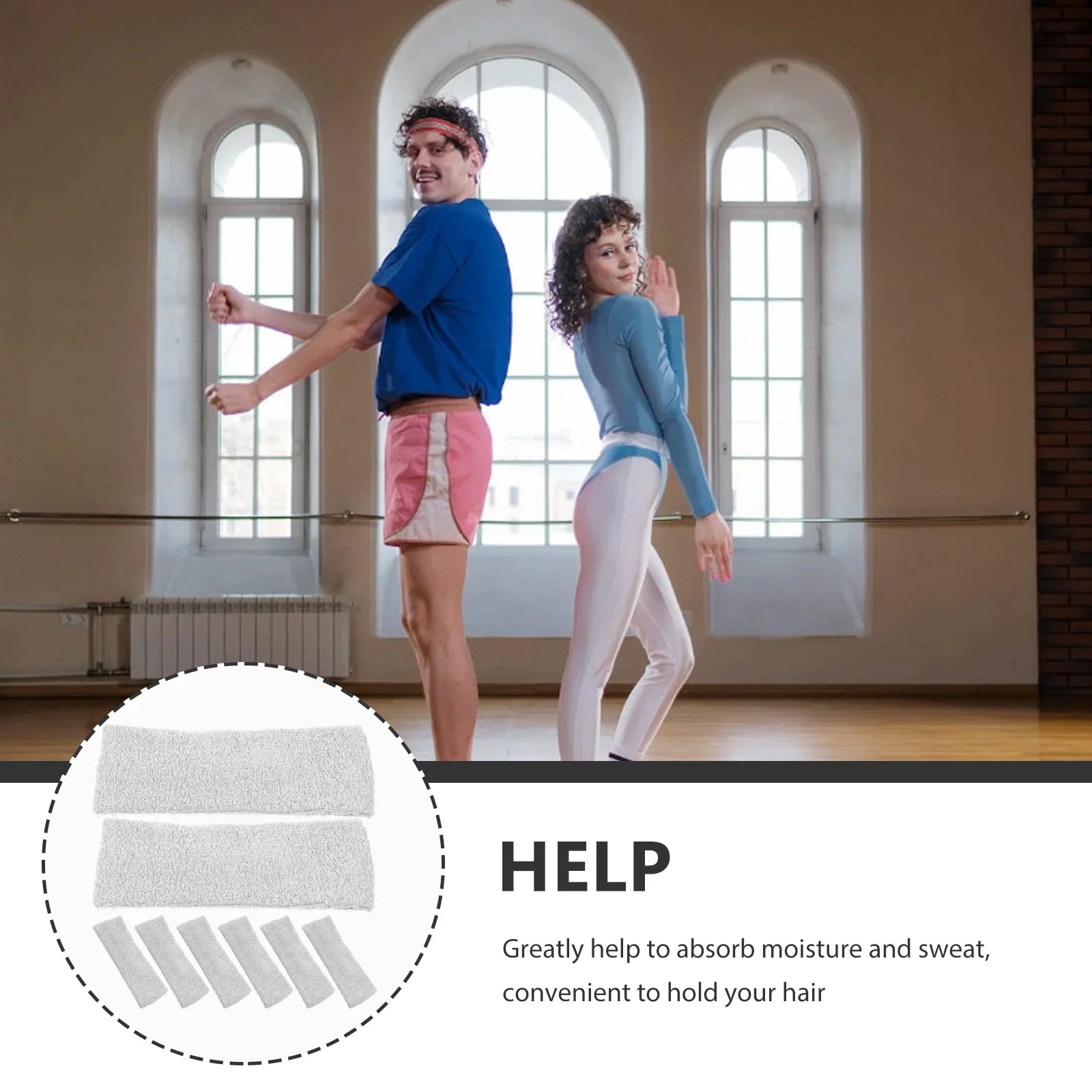 8 шт. влагоотводящая повязка на голову спортивное полотенце (серые) повязки