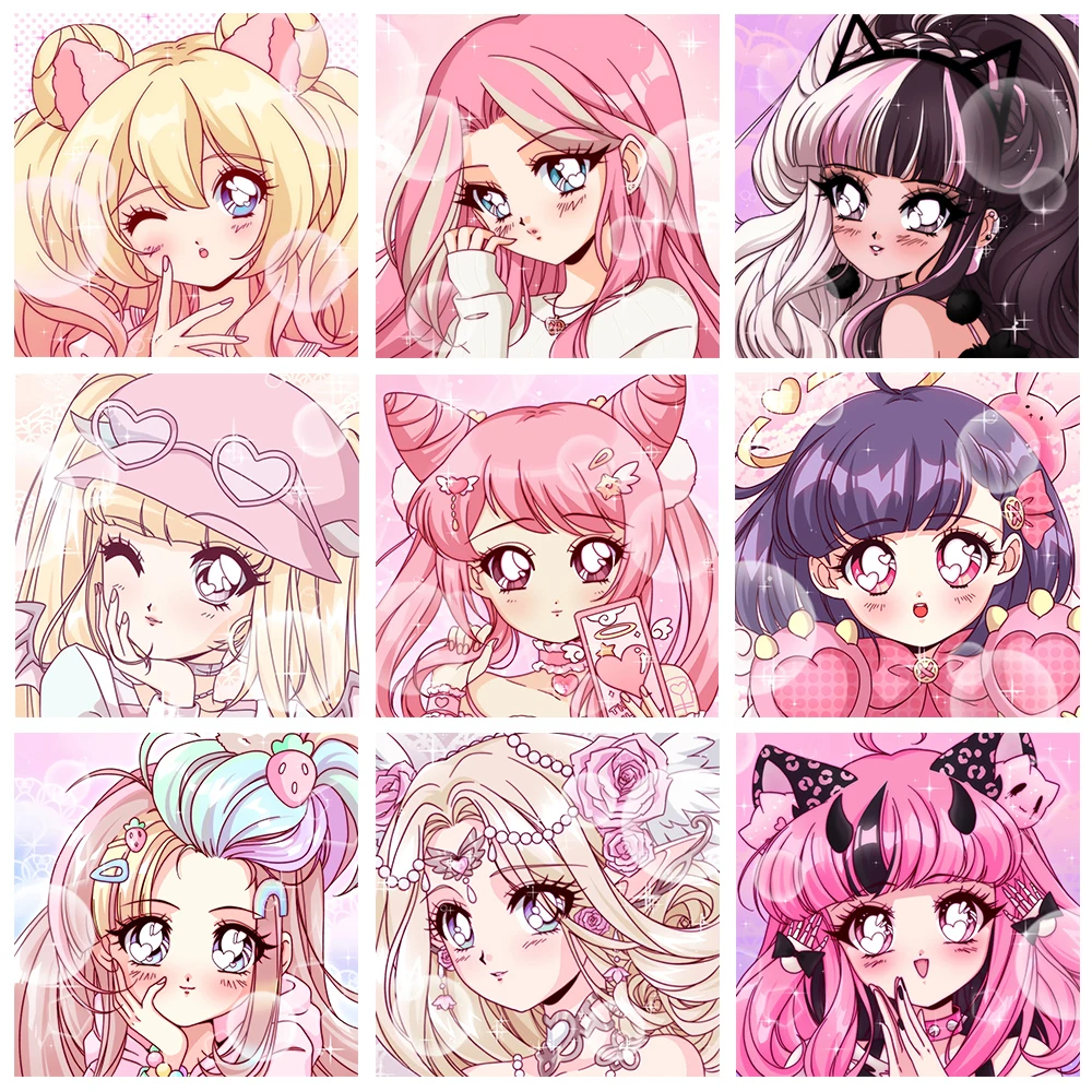 Алмазная мозаика XUEQIXIAOZU 5D «сделай сам», милый мультяшный портрет, квадратная/круглая Алмазная Вышивка крестиком, украшение ручной работы