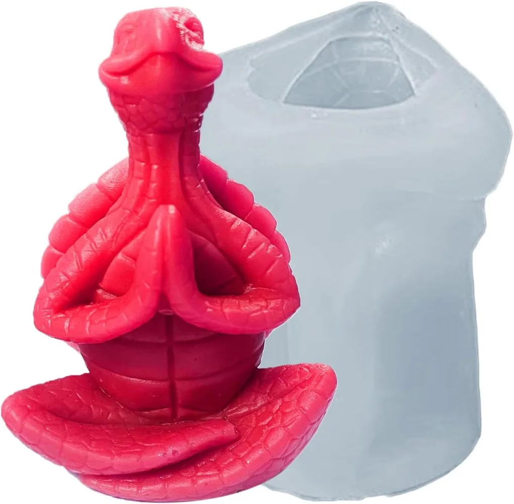 

Unique Cute 3D Yoga Turtle Candle Silicone Molds DIY UV Hands Together Turtle Plaster Piece Epoxy Resin Mold Holidays Home Decor