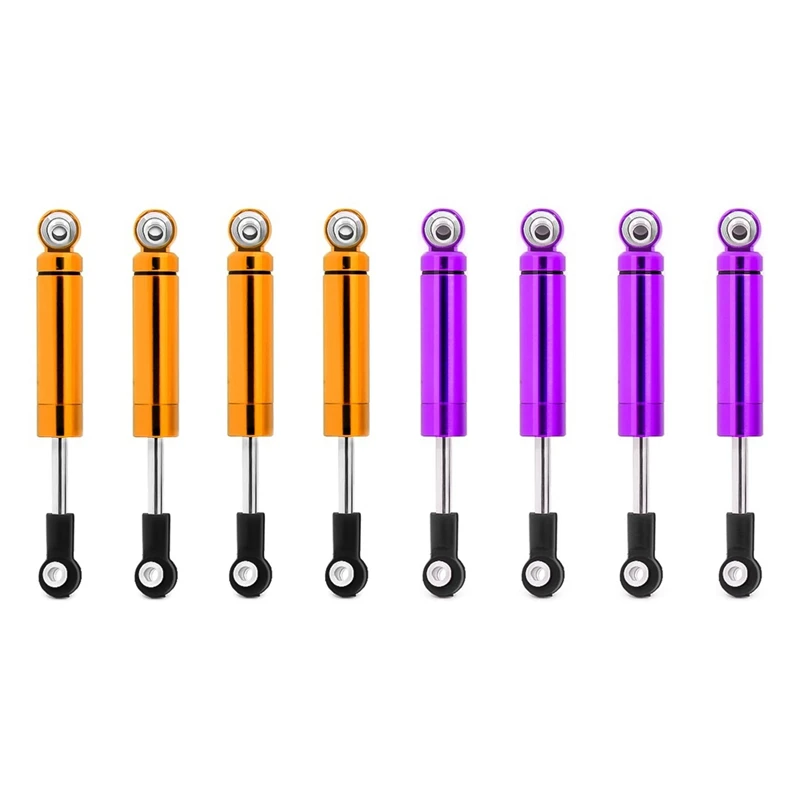 

8Pcs Metal Shock Absorber Damper For Wltoys 144001 124019 124018 RC Car Spare Parts Upgrade,Yellow & Purple