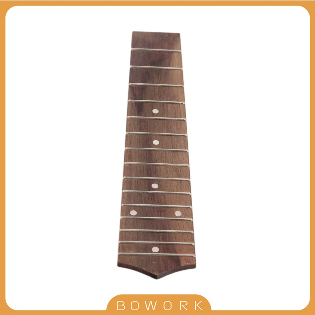 

Soprano Ukulele Replacment 21" Ukulele Fretboard Fingerboard Chrome 12 Frets & 15 Frets Rosewood For DIY 4 String Guitar Luthier