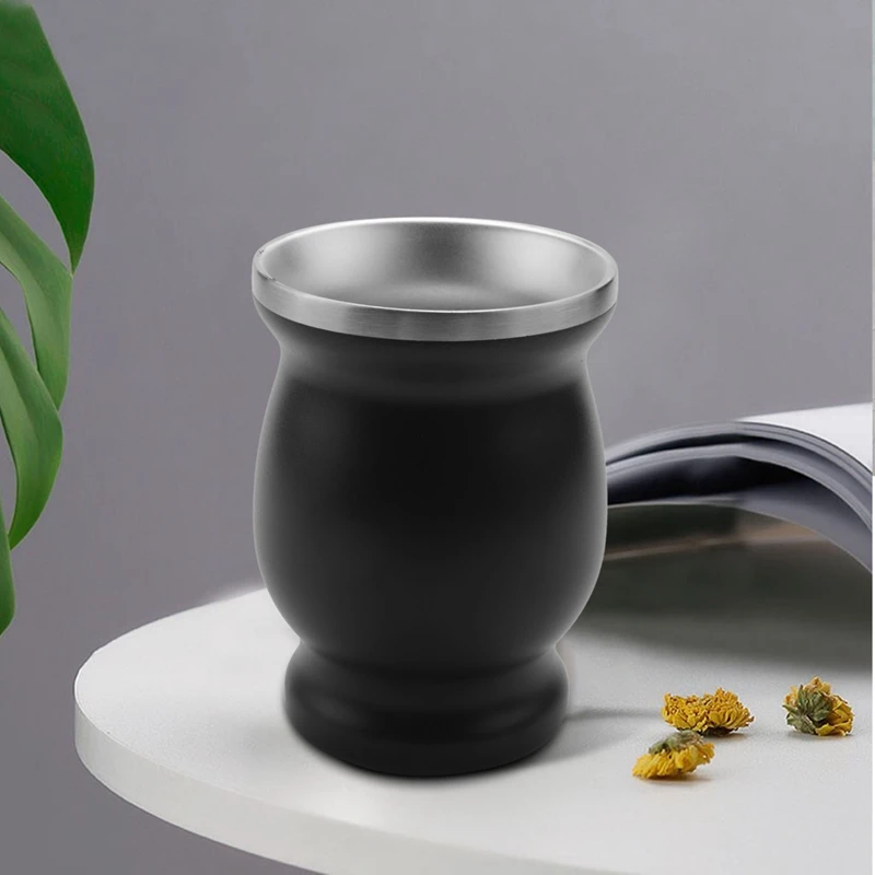 Двусторонний набор из нержавеющей стали Yerba Gourd Mate чайный сервиз для кофе воды