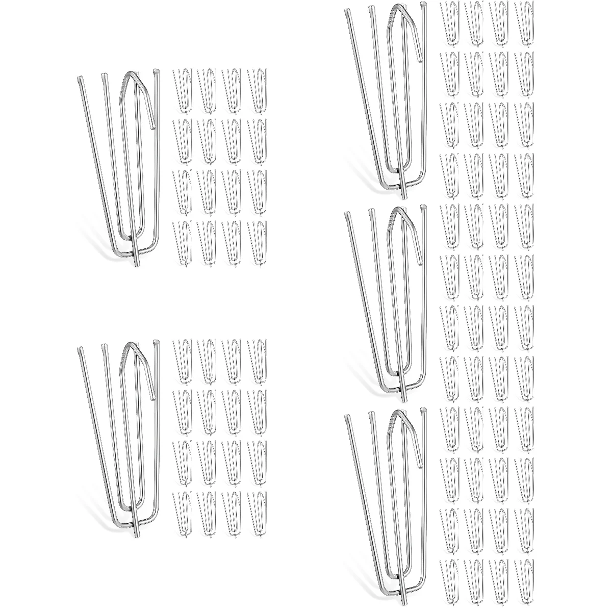 

125 Pcs Sturdy Stainless Steel Four-prongs Drape Hooks Drape Hooks Four-prongs Hooks for Curtains Four-prongs Curtain Hooks