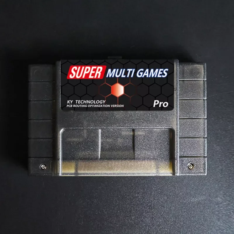 

DIY 900 in 1 Super Multi Games Retro 16 Bit Game Card for SNES Video Game Console Cartridge USA Version shell