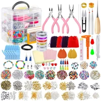 loose spacer beads earring hooks lobster clasp jewelry findings set diy making necklace bracelet buckle accessories