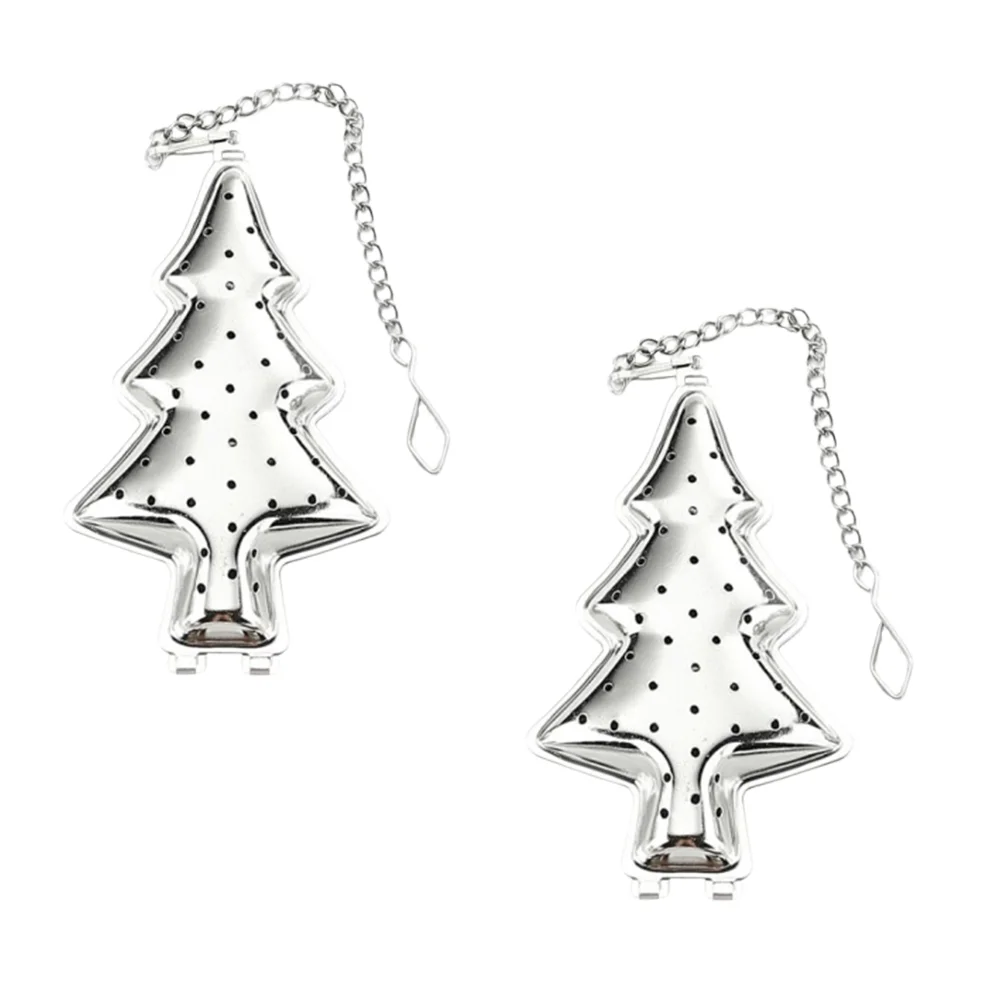 2 шт. заварочный чайник в форме рождественской елки фильтр из нержавеющей стали