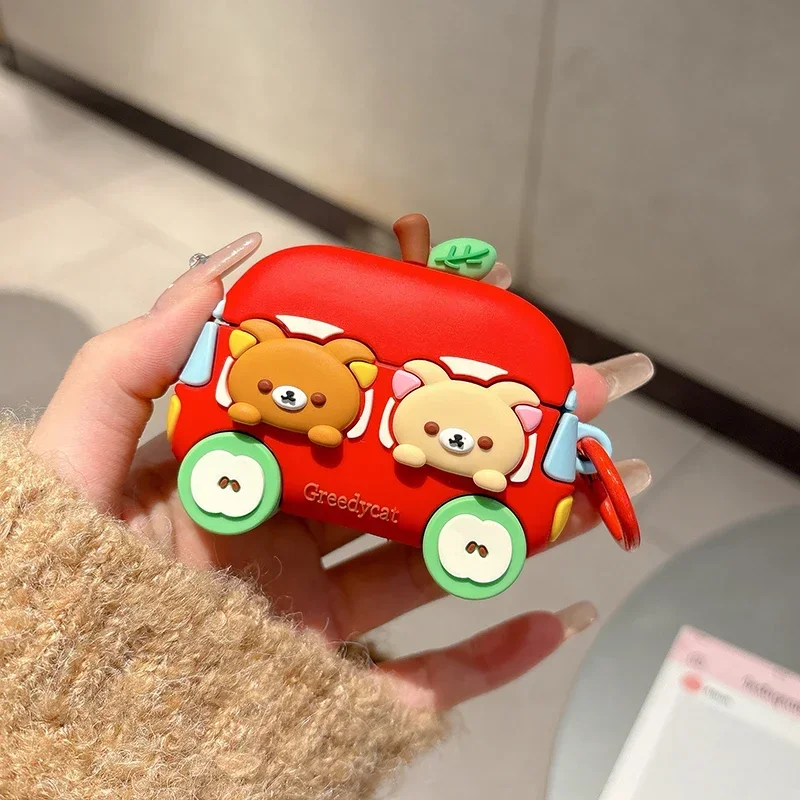 Чехол Ins Cartoon 3D Bear в автомобиле для HUAWEI FreeBuds 4 4e 5 5i 6i Защитный чехол Pro 2 3 Pro2 Pro3 SE3 SE2
