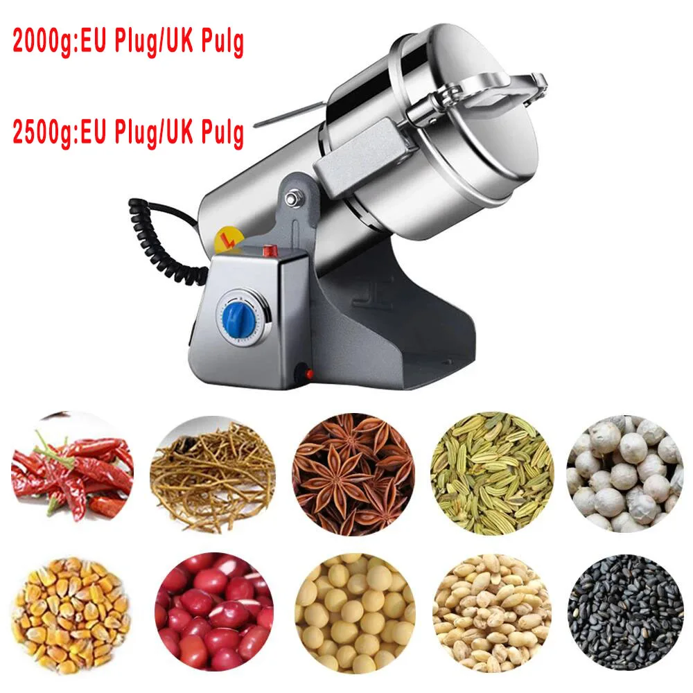 

Big Discount 2500G 2000G Herb Coffee Machine Grinder Grain Spices Mill Medicine Wheat Dry Food Mixer Chopper 430 Stainless Steel