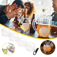 new four holes ice hockey ice box molds sphere ice cube makers for bar party whiskey cocktail diy reusable ice cream moulds