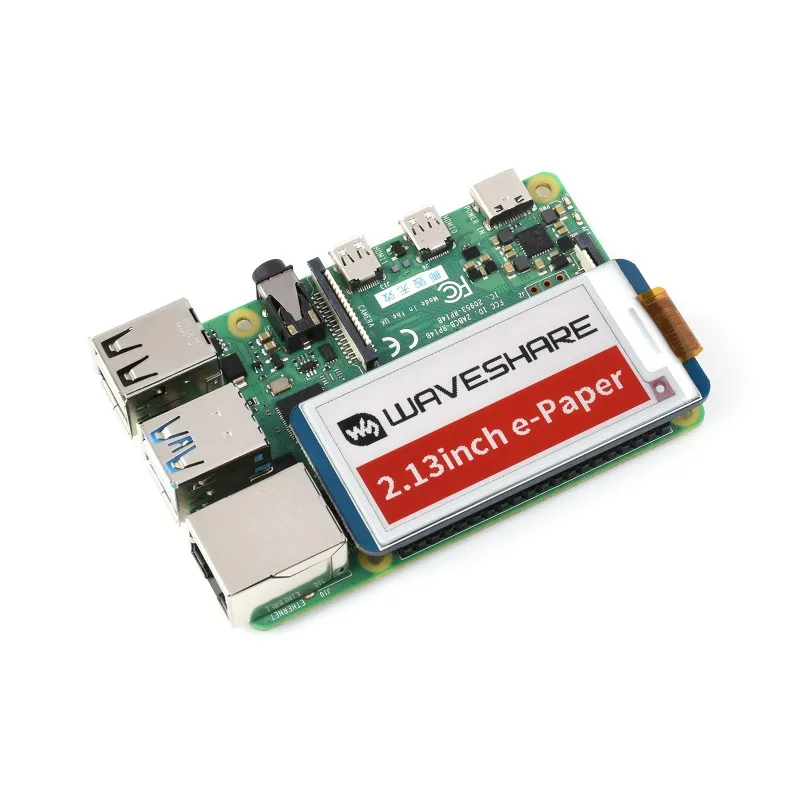 Фото Raspberry Pi 2,13 дюйма E-Ink дисплей шляпа 250x122 разрешение e-Paper экран SPI для Raspberry Pi 4B/3B +/3B/3A +/Zero для Arduino №4