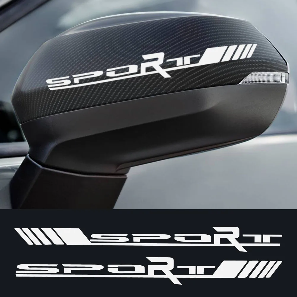 

2pcs Car Sticker Car Styling Creative The Spirit Of Competition Sport Style Car Body Stickers Decorative Rear Mirror Vinyl Decal