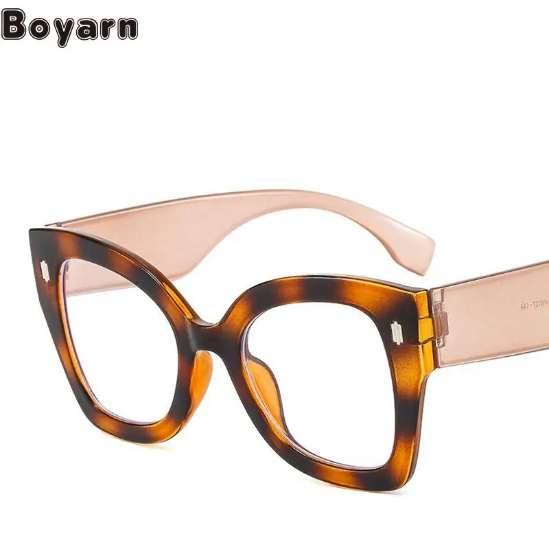 

Boyarn Retro Large Frame Anti Blue Light Glasses Women's Eyewear Ins Shades Eye Frame Gafas De Sol Rice Nai
