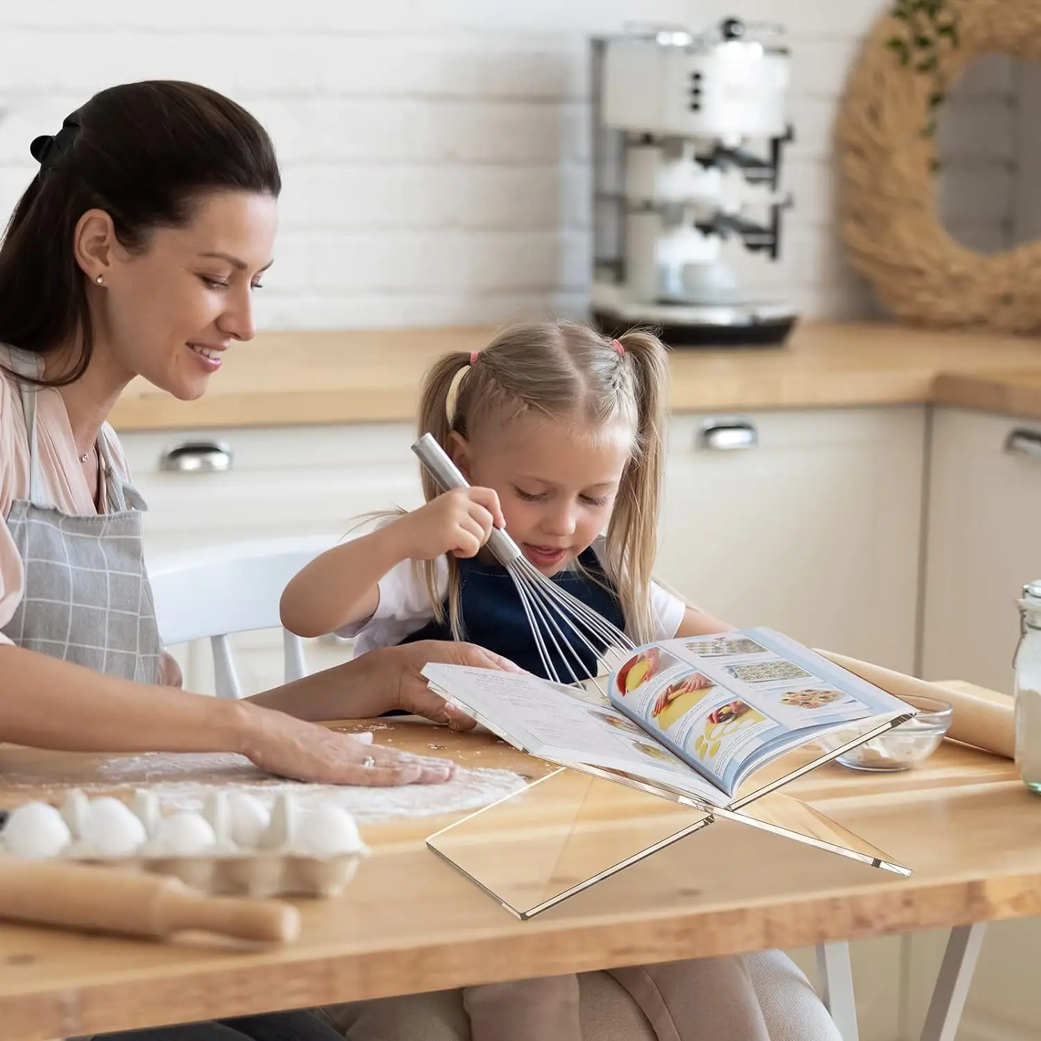 Акриловая прозрачная подставка для книг прочная открывающаяся Подставка стола