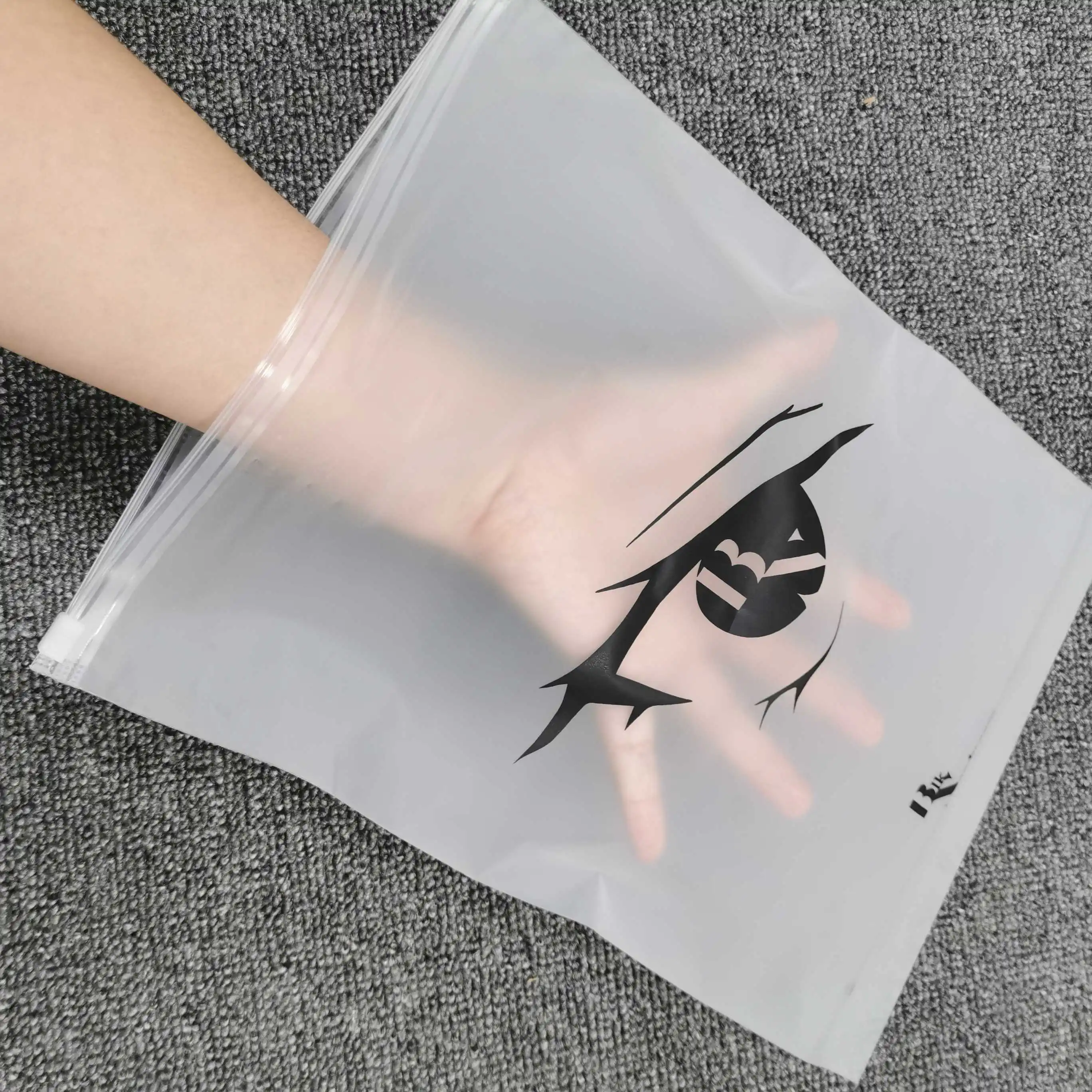 

resealable poly plastic bag with logo printing custom clothing t shirt zipper packaging plastic bag bikini packaging