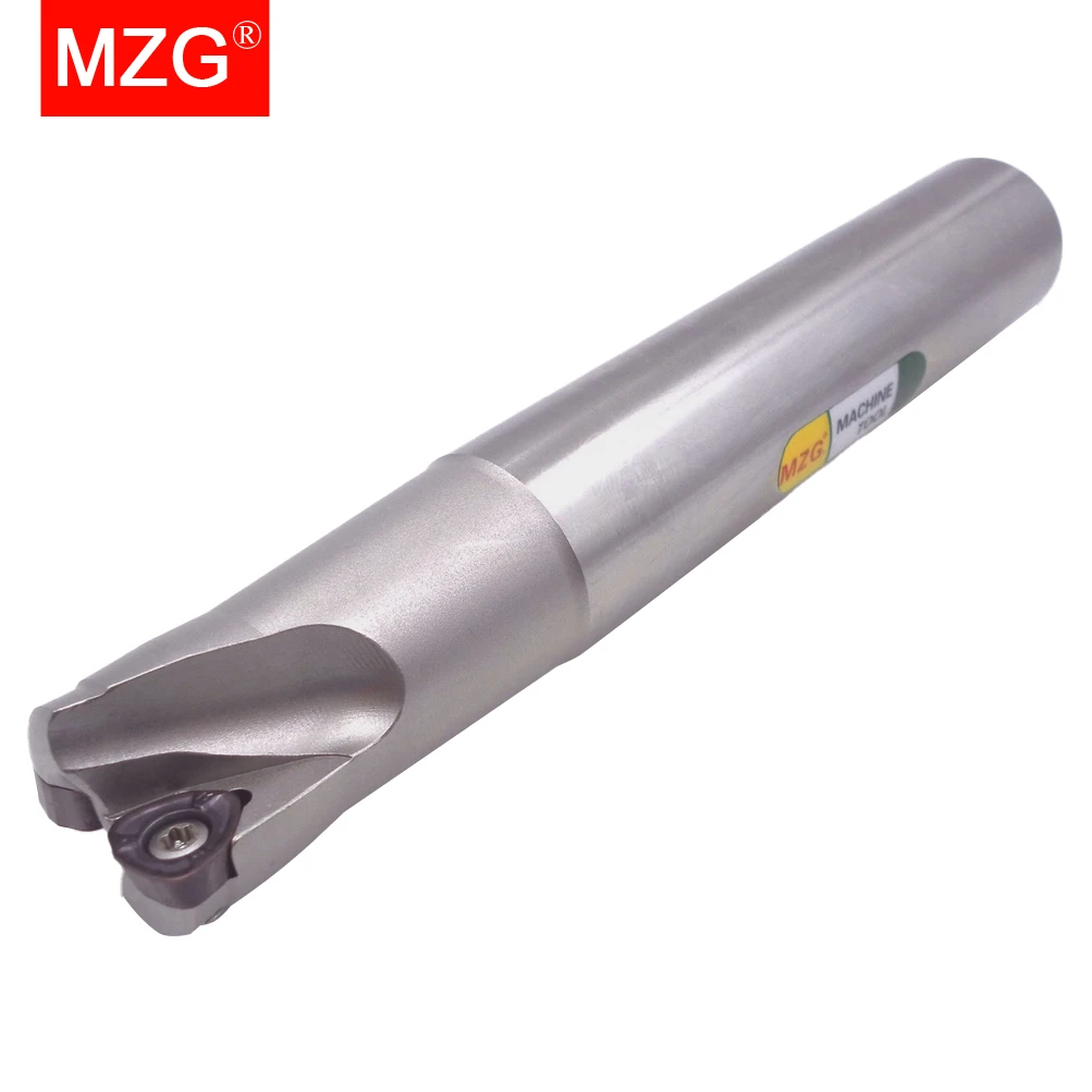 Фрезеровальный станок MZG AJX 08R 20 мм с двумя карбидными пластинами JOMW 08320, зажимной быстроподачный арбор, обработка сплавов, концевая фреза.