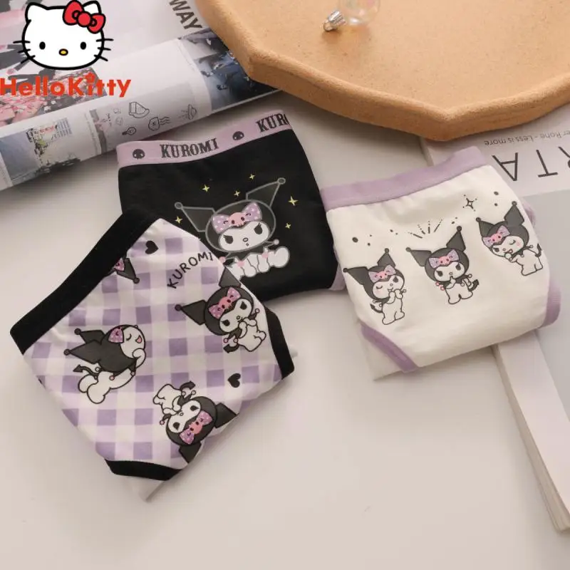 Фото Новинка женские кружевные трусики Аниме Cinnamoroll Kuromi Kawaii милые трусики из модала Летние Удобные трусики мягкие трусики для девушек подарок для девушки №4