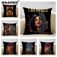 fashion decorative pillowcase sofa cushion cover home living room african girl art decorative pillow case double sided design