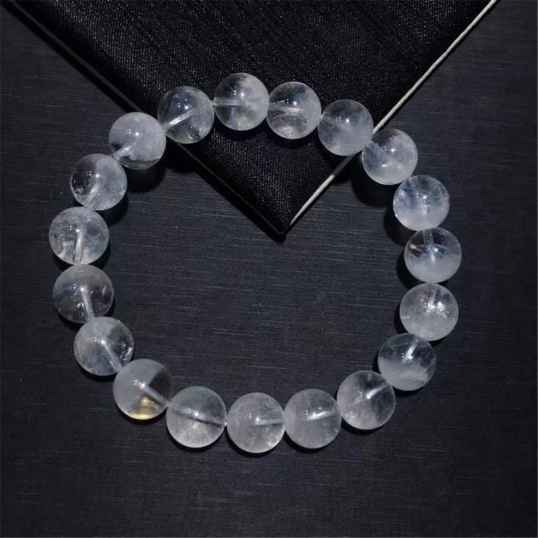 

10mm Natural White Phantom Quartz Bracelet For Women Lady Men Love Beauty Gift Healing Crystal Clear Beads Strands Jewelry AAAAA