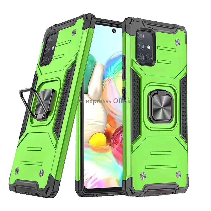 

Magnetic Metal Ring Stand Holder Armor Case For Samsung Galaxy A52 A71 A51 A42 A32 A13 5G A70 A50 A20 A12 A10e A03s A02s A11 A01