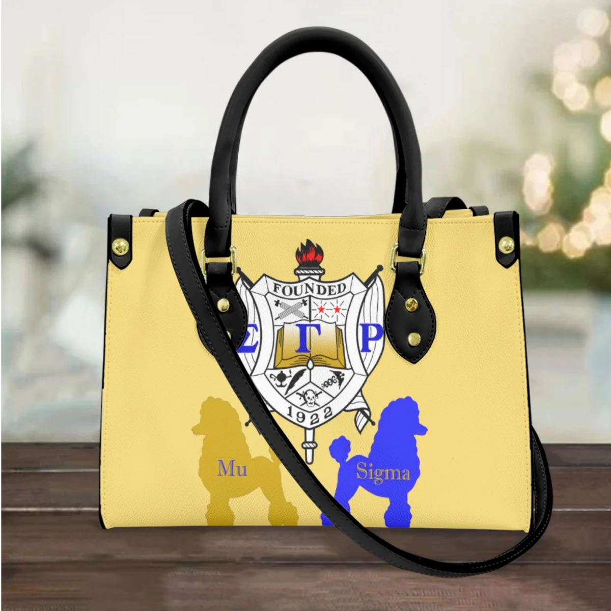 Personalized Sigma Gamma Rho Shoulder Bag Women Messenger Poodle Pattern Ladies Fashion Handbags Large Capacity Party Clutch