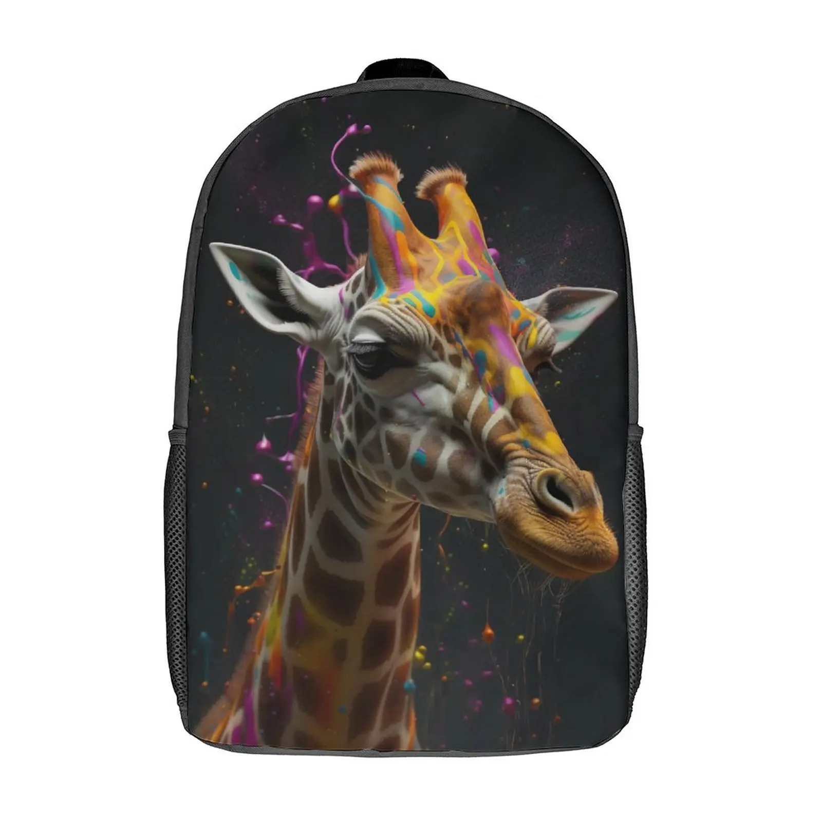 

Giraffe Backpack Explosion Liquid Splash Daily Backpacks Student Unisex Custom Lightweight School Bags Cool Rucksack