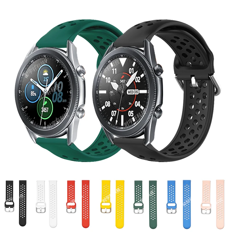 

20mm 22mm Strap For Samsung Galaxy Watch 3 41mm 45mm Sport Silicone Band For Galaxy 42mm 46mm/Gear S3 Frontier/S2 Belt Bracelet