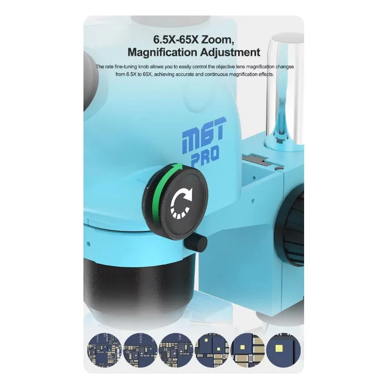 Фото Тринокулярный HD-стереомикроскоп RL-M6T Pro-STL2 + источник света SS-033 + адаптер 0.5CTV + камера MC1 4K HD для ремонта печатных плат телефонов №5