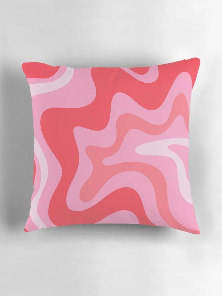 Подушка-наволочка в стиле ретро с жидким крутящимся абстрактным рисунком