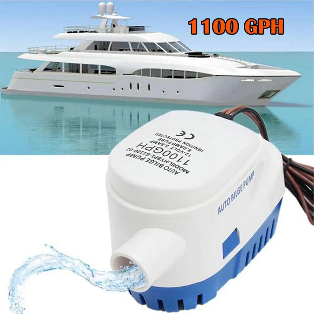 

Seaplane 12V Automatic Boats 1100GPH Submersible Pump Bilge Pump Electric Water Pumps