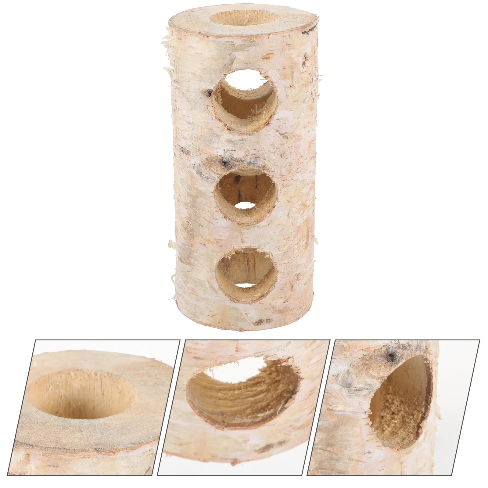 

Hamster Cage Hideout Cave Toy Guinea Wood Tunnel Wooden Squirrel Picnic Table