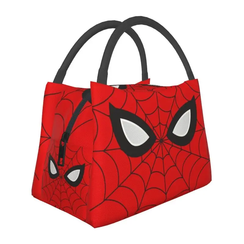 

Классические Изолированные сумки для обеда Red Spider Web для кемпинга и путешествий, водонепроницаемый термоохладитель, женская коробка Bento