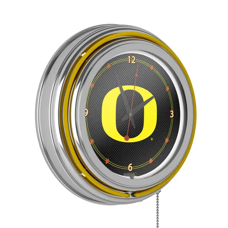 

Double Rung Neon Clock - Carbon Fiber