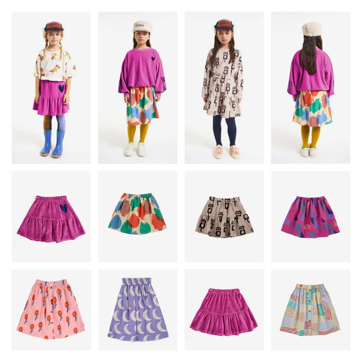 

Spot 2022 autumn and winter BC heart-shaped pink velvet series sweater skirt suit