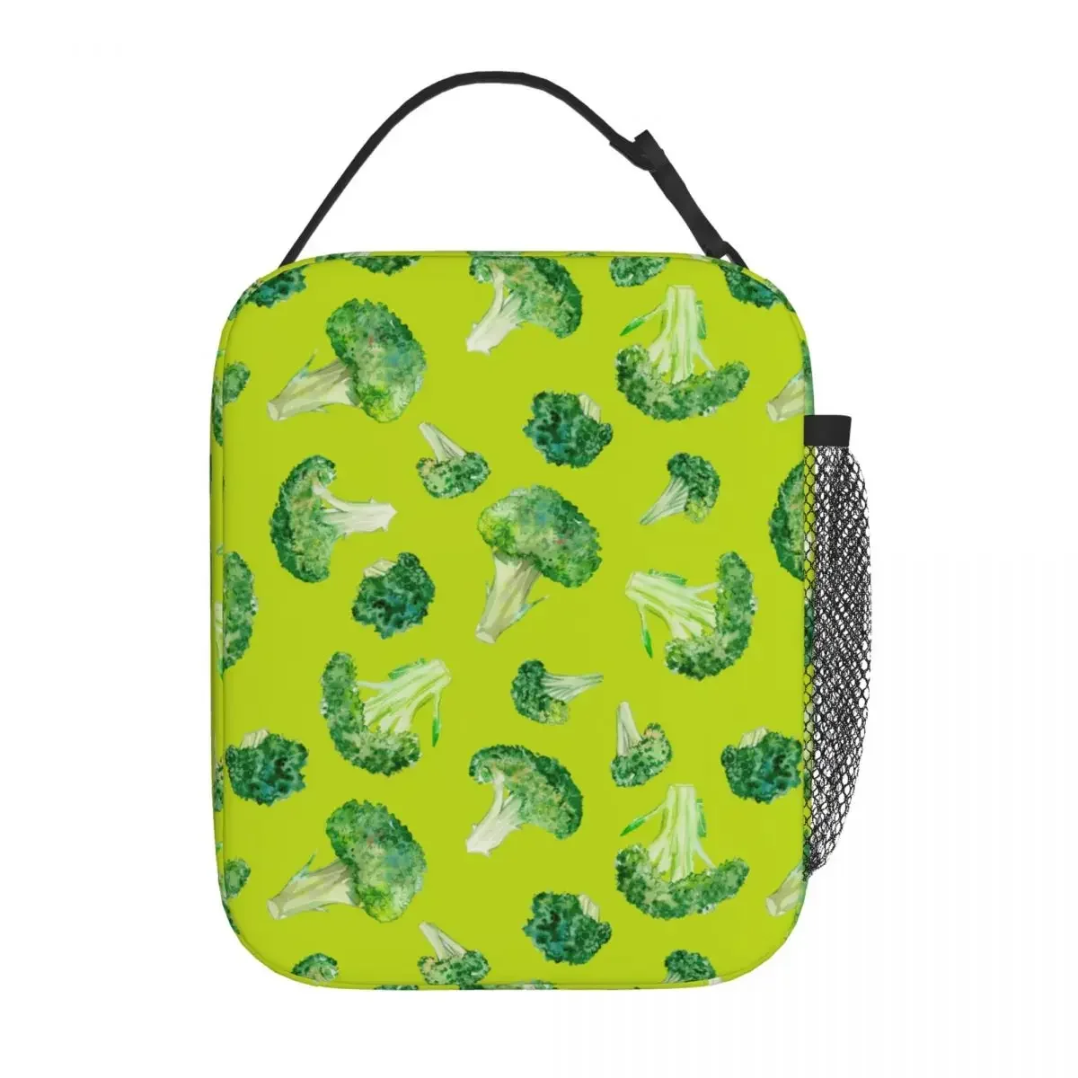 Акварельная брокколи красочная изолированная сумка для ланча Merch школьная