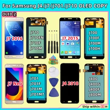 OLED2 IPS LCD For Samsung Galaxy J7 2015 2016 J7 Neo J4 2018 Display J710 J700 J701 J400 M F Touch Screen Digitizer Assembly