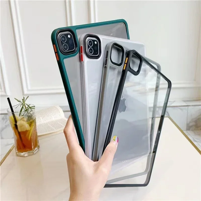 For iPad Air 4 5 Pro 2024 M4 10.2 11 12.9 13 MINI 6 7 8 9 10 Clear Transparent Coque Case Sleeve Silicone Shockproof Hard Cover