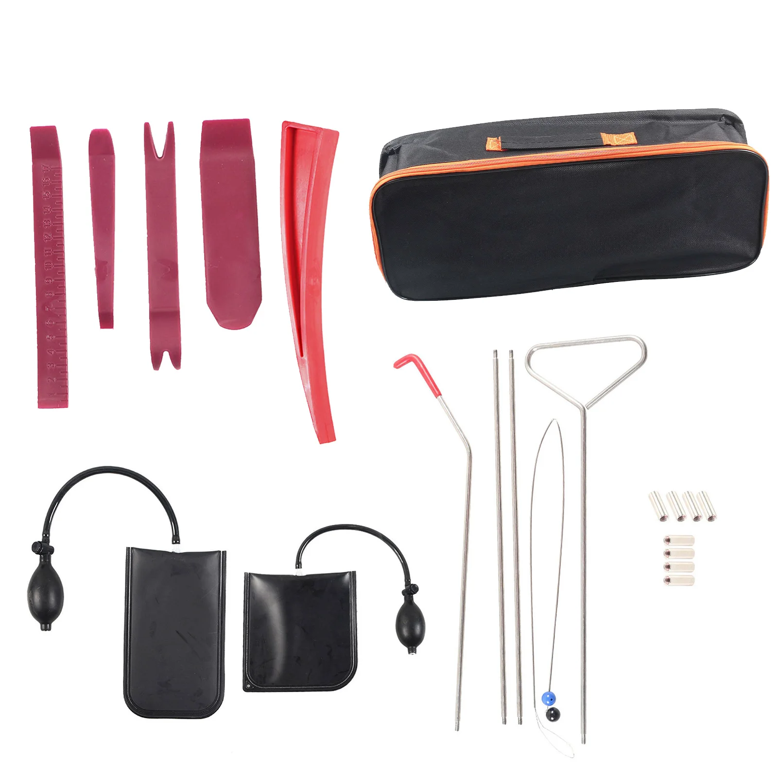 

Professional Car Tool Kit 12Pcs Improved Emergency Tool Opener Effective & Safe For Vehicles Air Tool Kit Car Emergency Kit Long