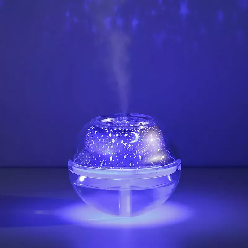 Projector Lamp Humidifier 500ML USB Aroma Diffuser Ultrasonic Mist Maker LED Night Light for Home Air Humidifier