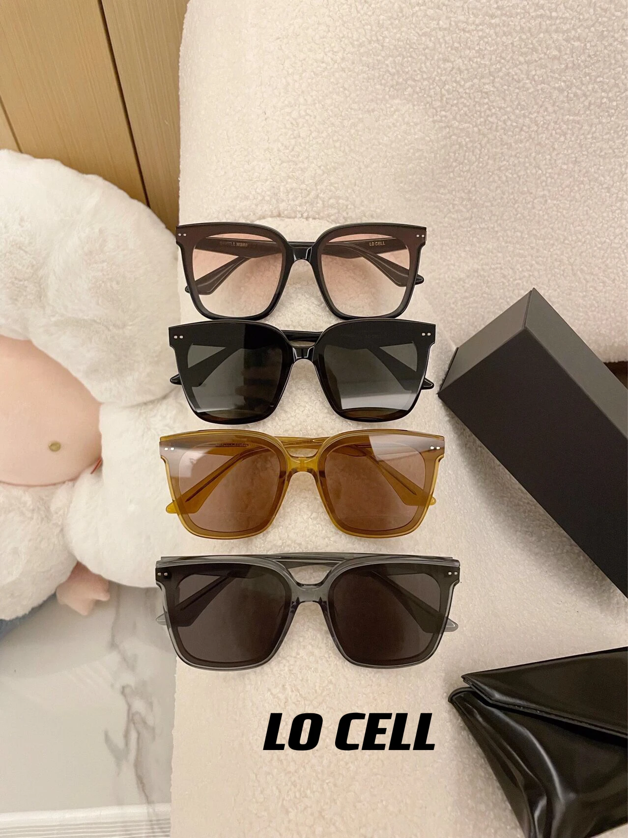 

2022 GENTLE LO CELL Square Sunglasses Trending New Summer Fashion Korean GM Men and Women UV400 Polarized Light